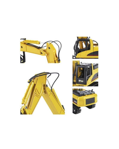 Металлический экскаватор с отбойным молотом HUI NA TOYS 1/50