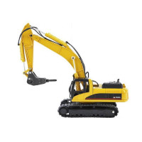 Металлический экскаватор с отбойным молотом HUI NA TOYS 1/50