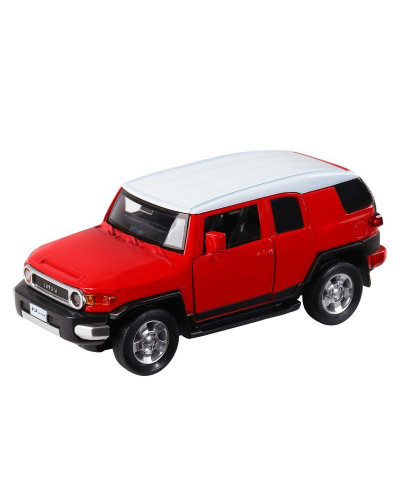 Машина "АВТОПАНОРАМА" Toyota FJ Cruiser, красный, 1/32, свет, звук, инерция, в/к 17,5*13,5*9 см