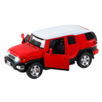 Машина "АВТОПАНОРАМА" Toyota FJ Cruiser, красный, 1/32, свет, звук, инерция, в/к 17,5*13,5*9 см
