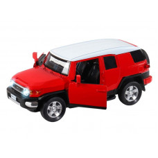Машина "АВТОПАНОРАМА" Toyota FJ Cruiser, красный, 1/32, свет, звук, инерция, в/к 17,5*13,5*9 см