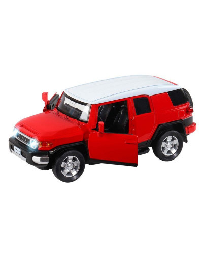 Машина "АВТОПАНОРАМА" Toyota FJ Cruiser, красный, 1/32, свет, звук, инерция, в/к 17,5*13,5*9 см