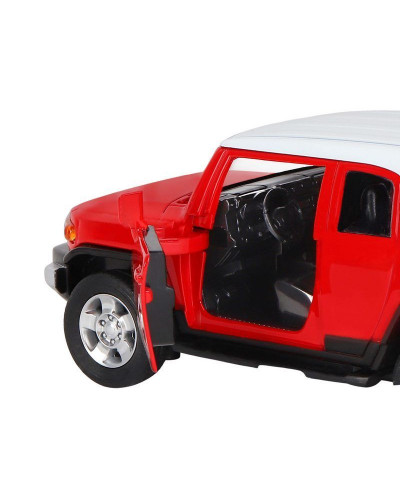 Машина "АВТОПАНОРАМА" Toyota FJ Cruiser, красный, 1/32, свет, звук, инерция, в/к 17,5*13,5*9 см