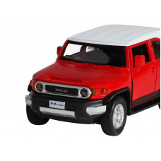 Машина "АВТОПАНОРАМА" Toyota FJ Cruiser, красный, 1/32, свет, звук, инерция, в/к 17,5*13,5*9 см