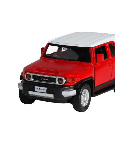 Машина "АВТОПАНОРАМА" Toyota FJ Cruiser, красный, 1/32, свет, звук, инерция, в/к 17,5*13,5*9 см
