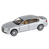 Машина "АВТОПАНОРАМА" BMW 760LI , серебряный, 1/34, свет, звук, инерция, в/к 17,5*13,5*9 см