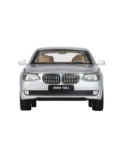 Машина "АВТОПАНОРАМА" BMW 760LI , серебряный, 1/34, свет, звук, инерция, в/к 17,5*13,5*9 см