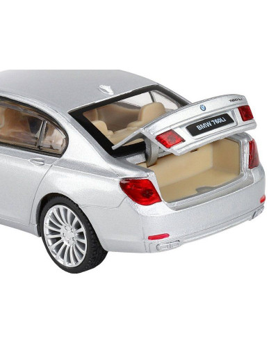 Машина "АВТОПАНОРАМА" BMW 760LI , серебряный, 1/34, свет, звук, инерция, в/к 17,5*13,5*9 см