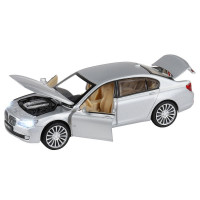 Машина "АВТОПАНОРАМА" BMW 760LI , серебряный, 1/34, свет, звук, инерция, в/к 17,5*13,5*9 см