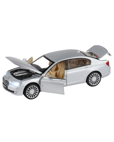 Машина "АВТОПАНОРАМА" BMW 760LI , серебряный, 1/34, свет, звук, инерция, в/к 17,5*13,5*9 см