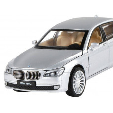 Машина "АВТОПАНОРАМА" BMW 760LI , серебряный, 1/34, свет, звук, инерция, в/к 17,5*13,5*9 см