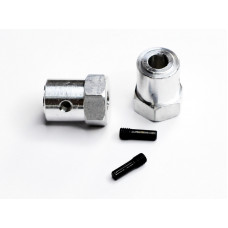 Алюминиевые колёсные шестигранники и оси фиксации для Монстра и Трагги 2шт.