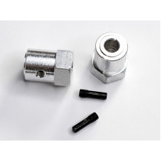 Алюминиевые колёсные шестигранники и оси фиксации для Монстра и Трагги 2шт.