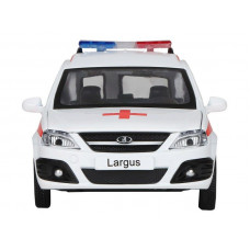 Машина "АВТОПАНОРАМА" LADA LARGUS "Скорая помощь", 1/24, свет, звук, инерция, в/к 24,5*12,5*10,5 см