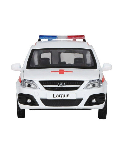 Машина "АВТОПАНОРАМА" LADA LARGUS "Скорая помощь", 1/24, свет, звук, инерция, в/к 24,5*12,5*10,5 см