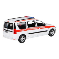 Машина "АВТОПАНОРАМА" LADA LARGUS "Скорая помощь", 1/24, свет, звук, инерция, в/к 24,5*12,5*10,5 см