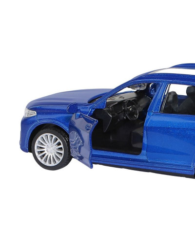 Машина "АВТОПАНОРАМА" BMW X7, синий, 1/44, инерция, в/к 17,5*12,5*6,5 см