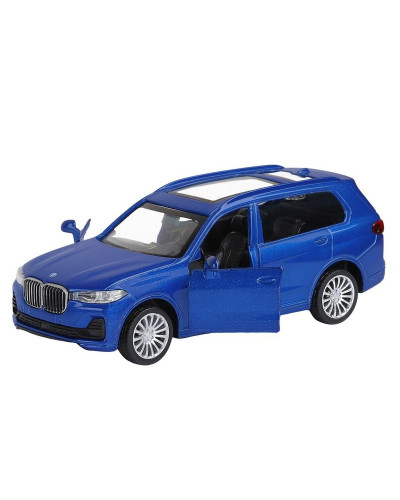 Машина "АВТОПАНОРАМА" BMW X7, синий, 1/44, инерция, в/к 17,5*12,5*6,5 см