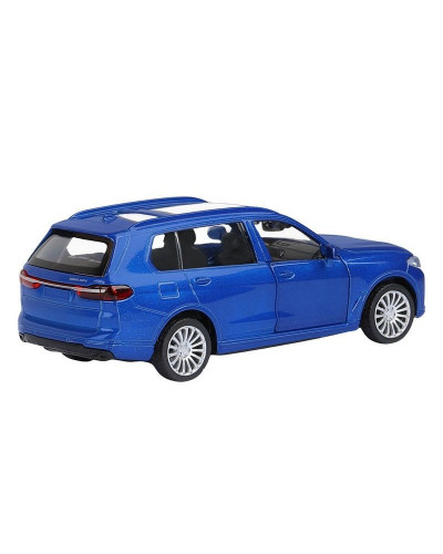 Машина "АВТОПАНОРАМА" BMW X7, синий, 1/44, инерция, в/к 17,5*12,5*6,5 см