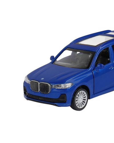 Машина "АВТОПАНОРАМА" BMW X7, синий, 1/44, инерция, в/к 17,5*12,5*6,5 см