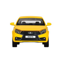Машина "АВТОПАНОРАМА" Яндекс.Такси  LADA VESTA, желтый, 1/24, в/к 24,5*12,5*10,5 см