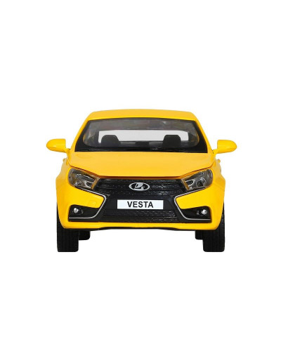 Машина "АВТОПАНОРАМА" Яндекс.Такси  LADA VESTA, желтый, 1/24, в/к 24,5*12,5*10,5 см