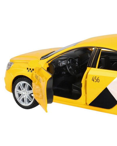 Машина "АВТОПАНОРАМА" Яндекс.Такси  LADA VESTA, желтый, 1/24, в/к 24,5*12,5*10,5 см
