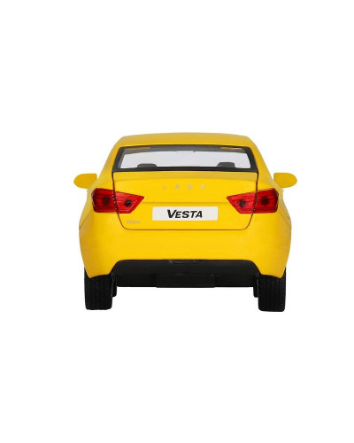 Машина "АВТОПАНОРАМА" Яндекс.Такси  LADA VESTA, желтый, 1/24, в/к 24,5*12,5*10,5 см