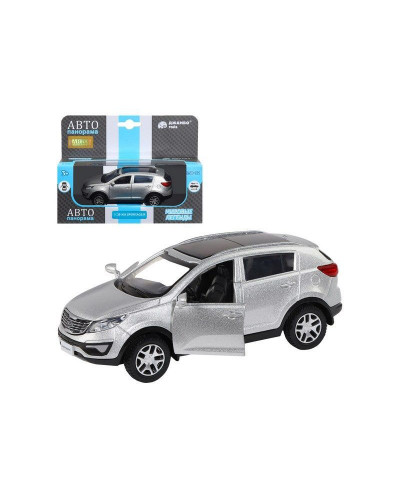 Машина "АВТОПАНОРАМА" KIA SPORTAGE R, серебряный, 1/39, инерция, в/к 17,5*12,5*6,5 см