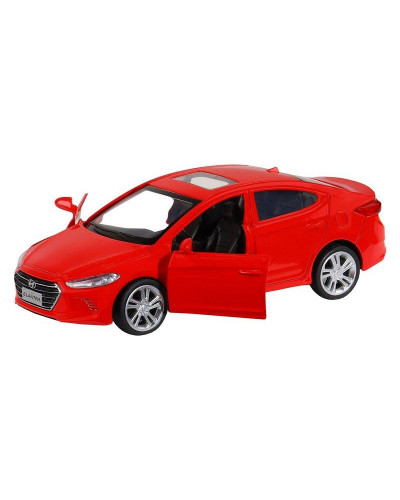 Машина "АВТОПАНОРАМА" HYUNDAI ELANTRA, красный, 1/40, инерция, в/к 17,5*12,5*6,5 см