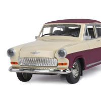 Машина "АВТОПАНОРАМА" Волга ГАЗ-21 "Двухцветная", бежево-коричневый, 1/24, в/к 26*12*11 см