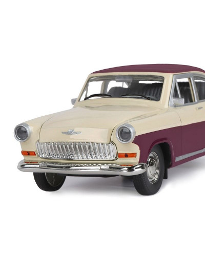 Машина "АВТОПАНОРАМА" Волга ГАЗ-21 "Двухцветная", бежево-коричневый, 1/24, в/к 26*12*11 см