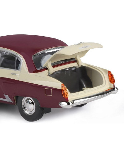 Машина "АВТОПАНОРАМА" Волга ГАЗ-21 "Двухцветная", бежево-коричневый, 1/24, в/к 26*12*11 см