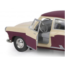 Машина "АВТОПАНОРАМА" Волга ГАЗ-21 "Двухцветная", бежево-коричневый, 1/24, в/к 26*12*11 см