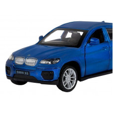 Машина "АВТОПАНОРАМА" BMW X6, 1/43, синий, инерция, откр. двери, в/к 17,5*12,5*6,5 см