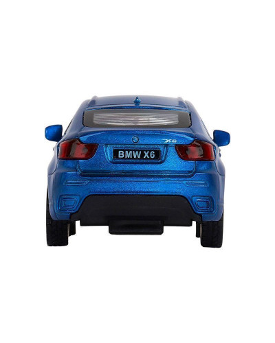 Машина "АВТОПАНОРАМА" BMW X6, 1/43, синий, инерция, откр. двери, в/к 17,5*12,5*6,5 см