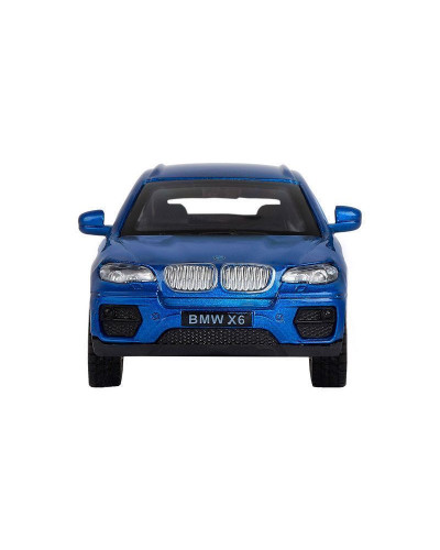 Машина "АВТОПАНОРАМА" BMW X6, 1/43, синий, инерция, откр. двери, в/к 17,5*12,5*6,5 см
