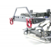 Бампер передний металлический WPL с 2-мя красными сцепными проушинами для B14,B16