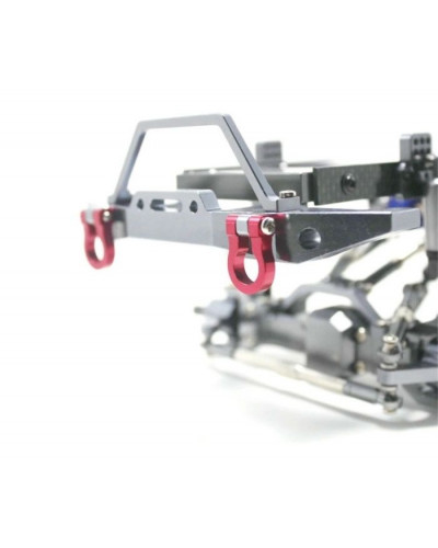 Бампер передний металлический WPL с 2-мя красными сцепными проушинами для B14,B16