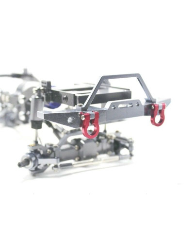 Бампер передний металлический WPL с 2-мя красными сцепными проушинами для B14,B16