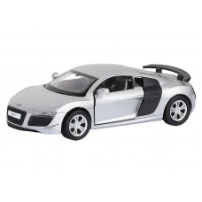 Машина "АВТОПАНОРАМА" Audi R8 GT, серебро, 1/43, инерция, в/к 17,5*12,5*6,5 см
