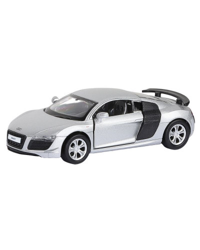 Машина "АВТОПАНОРАМА" Audi R8 GT, серебро, 1/43, инерция, в/к 17,5*12,5*6,5 см