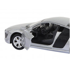 Машина "АВТОПАНОРАМА" Audi R8 GT, серебро, 1/43, инерция, в/к 17,5*12,5*6,5 см