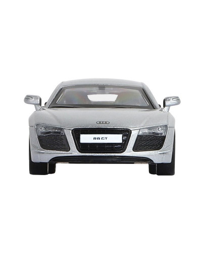 Машина "АВТОПАНОРАМА" Audi R8 GT, серебро, 1/43, инерция, в/к 17,5*12,5*6,5 см