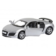 Машина "АВТОПАНОРАМА" Audi R8 GT, серебро, 1/43, инерция, в/к 17,5*12,5*6,5 см