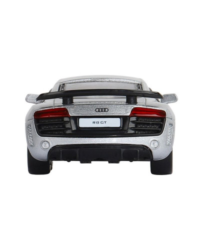 Машина "АВТОПАНОРАМА" Audi R8 GT, серебро, 1/43, инерция, в/к 17,5*12,5*6,5 см