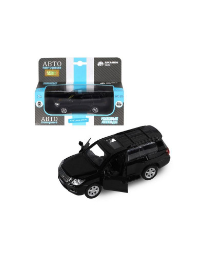 Машина "АВТОПАНОРАМА" Lexus LX570, черный, 1/43, инерция, в/к 17,5*12,5*6,5 см