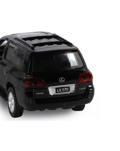 Машина "АВТОПАНОРАМА" Lexus LX570, черный, 1/43, инерция, в/к 17,5*12,5*6,5 см