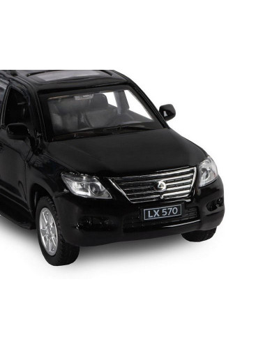 Машина "АВТОПАНОРАМА" Lexus LX570, черный, 1/43, инерция, в/к 17,5*12,5*6,5 см