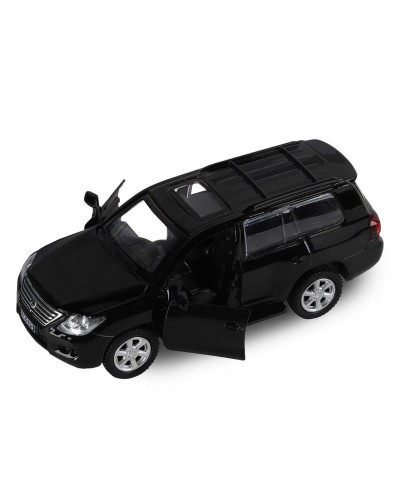 Машина "АВТОПАНОРАМА" Lexus LX570, черный, 1/43, инерция, в/к 17,5*12,5*6,5 см